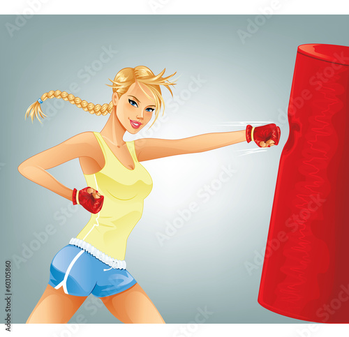 Woman Boxing