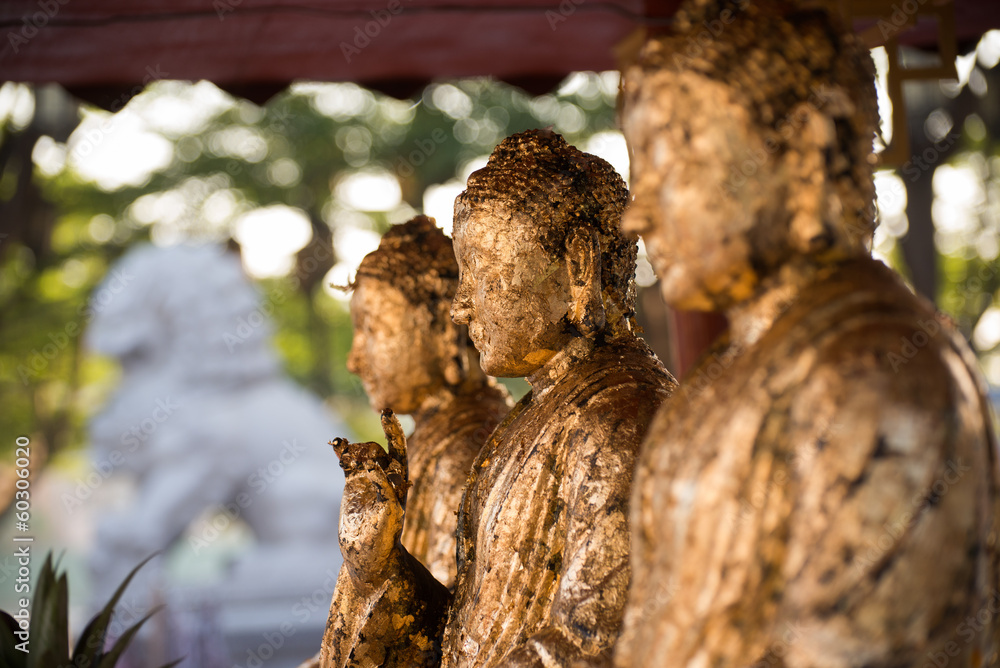 Statues of Ancient gods buddha