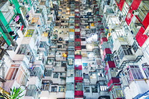 Photography Overcrowded building in Hong Kong
