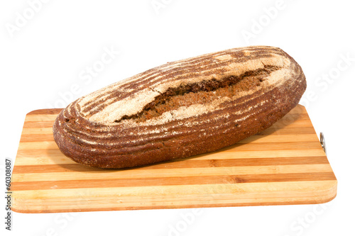 Preview bread loaf on white background