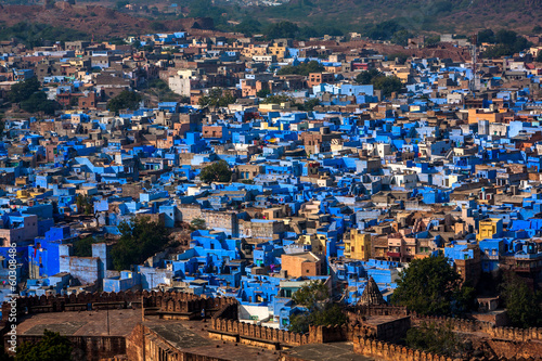 View of Jodhpur, The Blue City, Rajasthan, India 