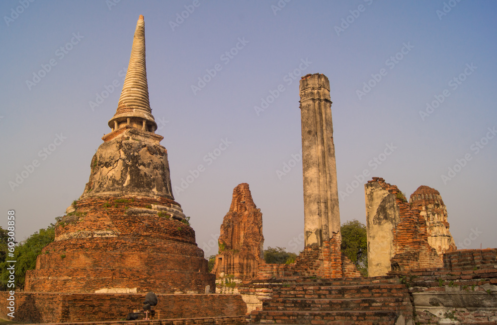 Fototapeta premium Old brick buddha temple