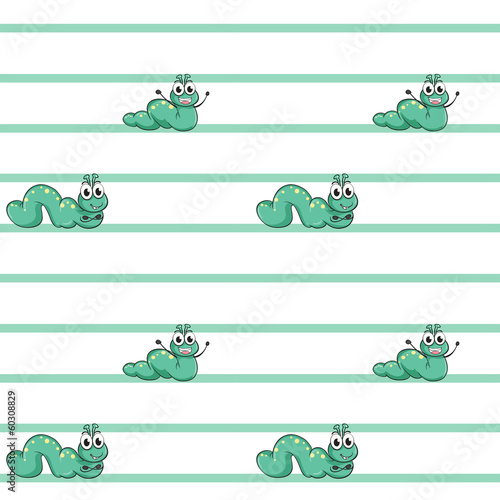 A seamless design with worms