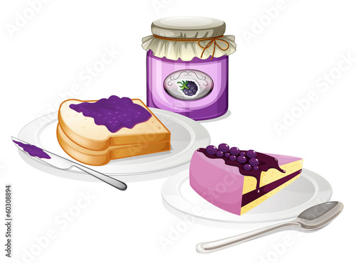 Jam and bread