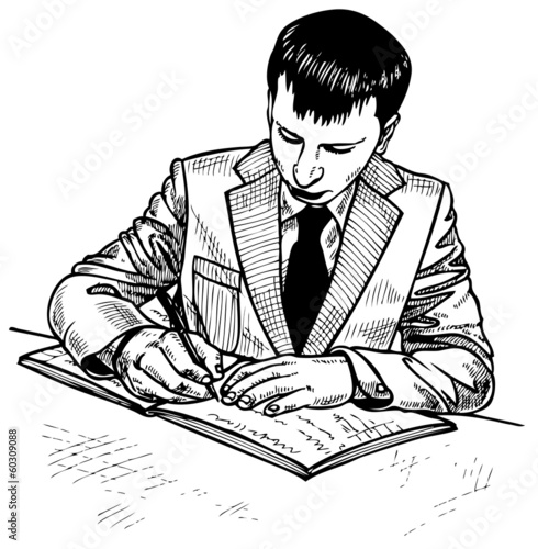 man signs