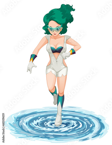 A pretty female superhero