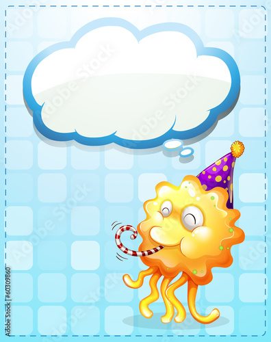 A monster with an empty cloud template