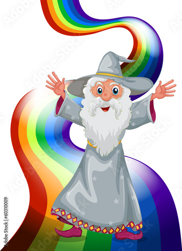 A wizard near the rainbow