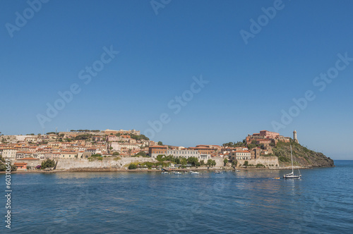 Fototapeta Naklejka Na Ścianę i Meble -  Portoferraio, Festung Stella, Altstadt, Insel Elba, Italien