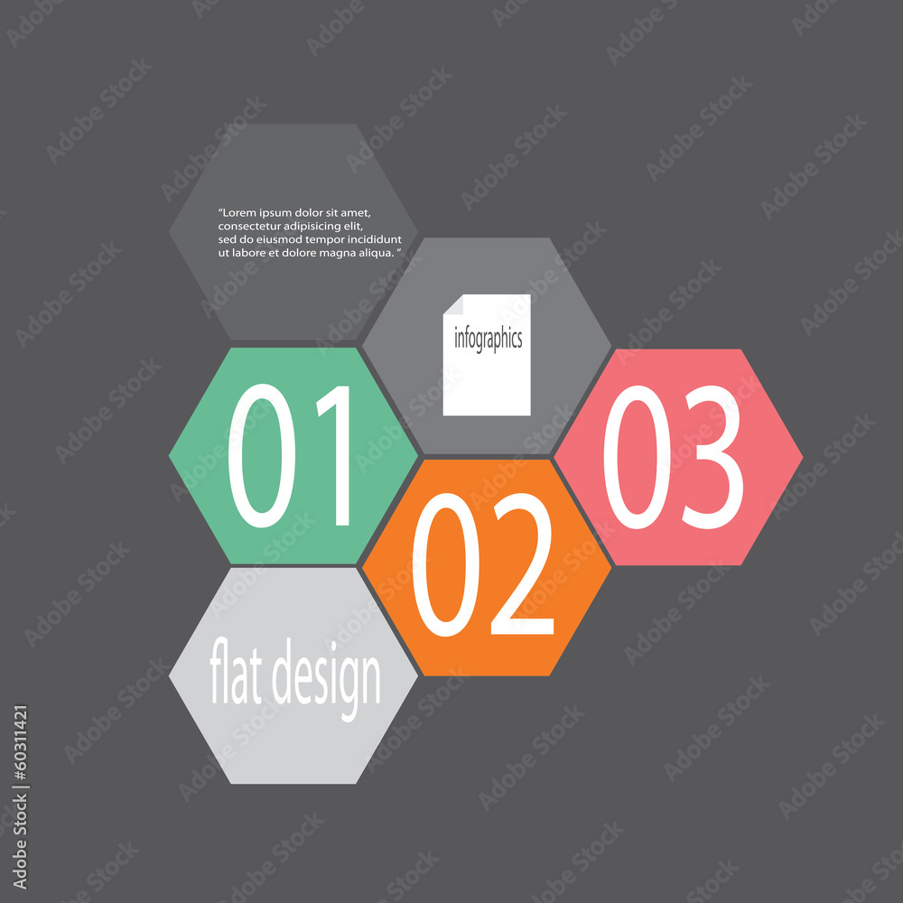 Modern flat  infographics or numbered banners