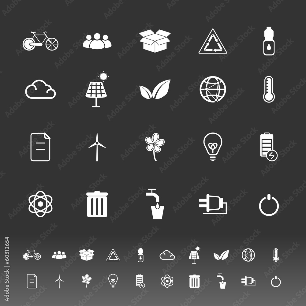 Ecology icons on gray background Ecology icons on gray background