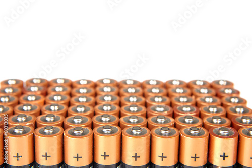 gold batteries in rows