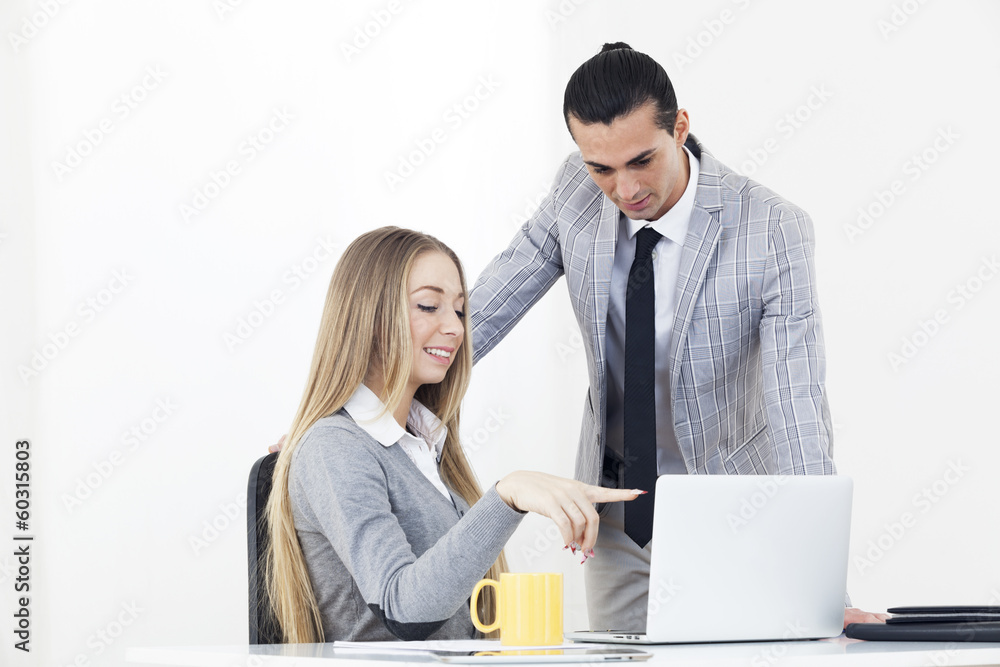 Business people working on laptop Business people working on laptop