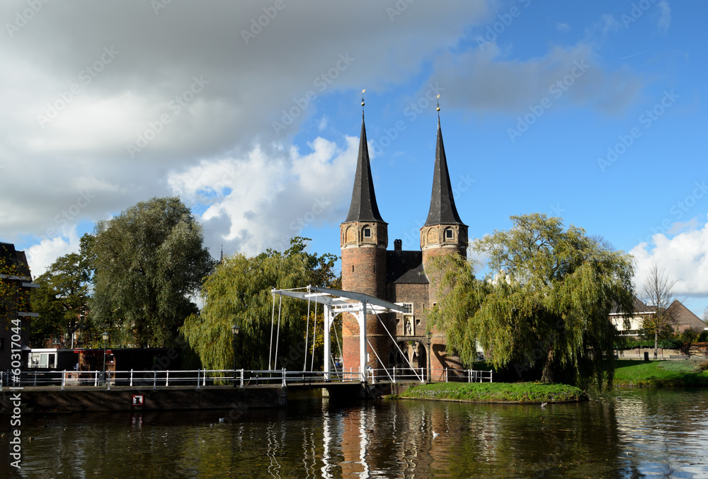 Oostpoort in historical Delft