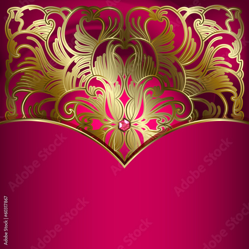 Luxury background with gold ornament.