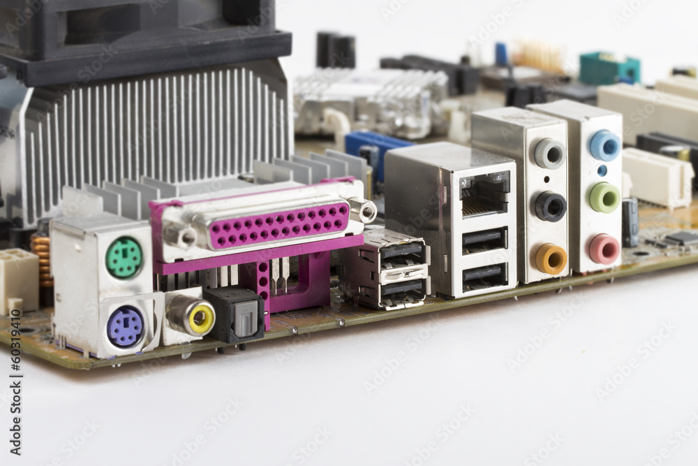 Fototapeta premium electronics on the white background