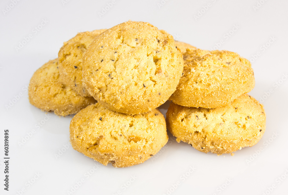 Cookies on a white background. Cookies on a white background.