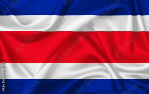 Flag of Costa rica waving with silky look
