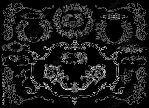 Cartouches set illustration