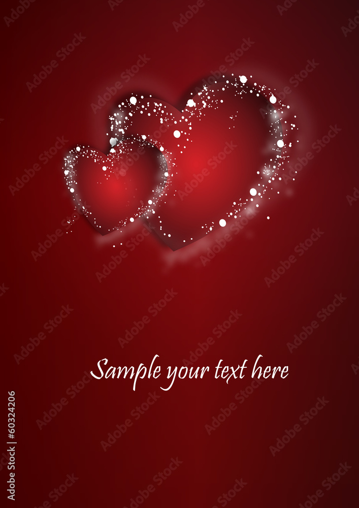 heart with sparkles on a red background heart with sparkles on a red background