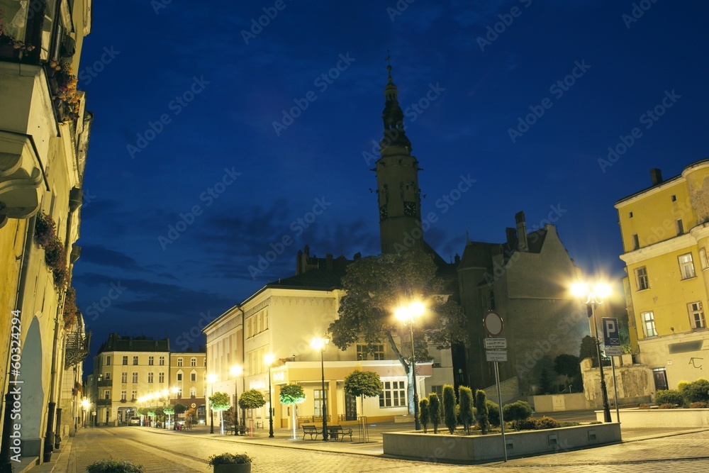 Fototapeta premium Small town by night