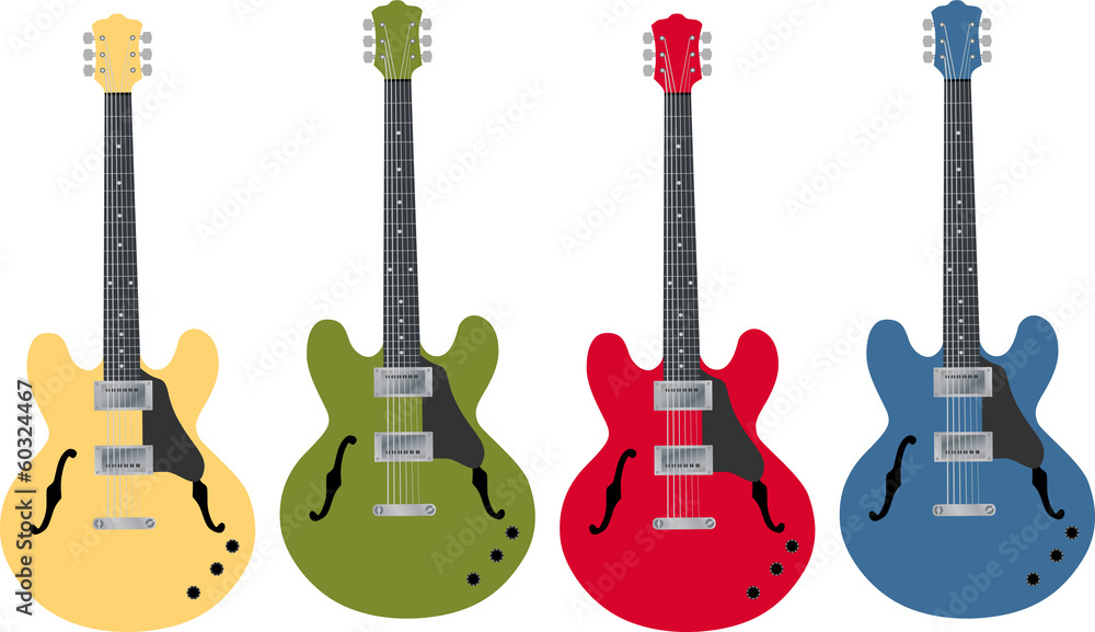 Fototapeta premium Pakiet wektorów gitara elektryczna