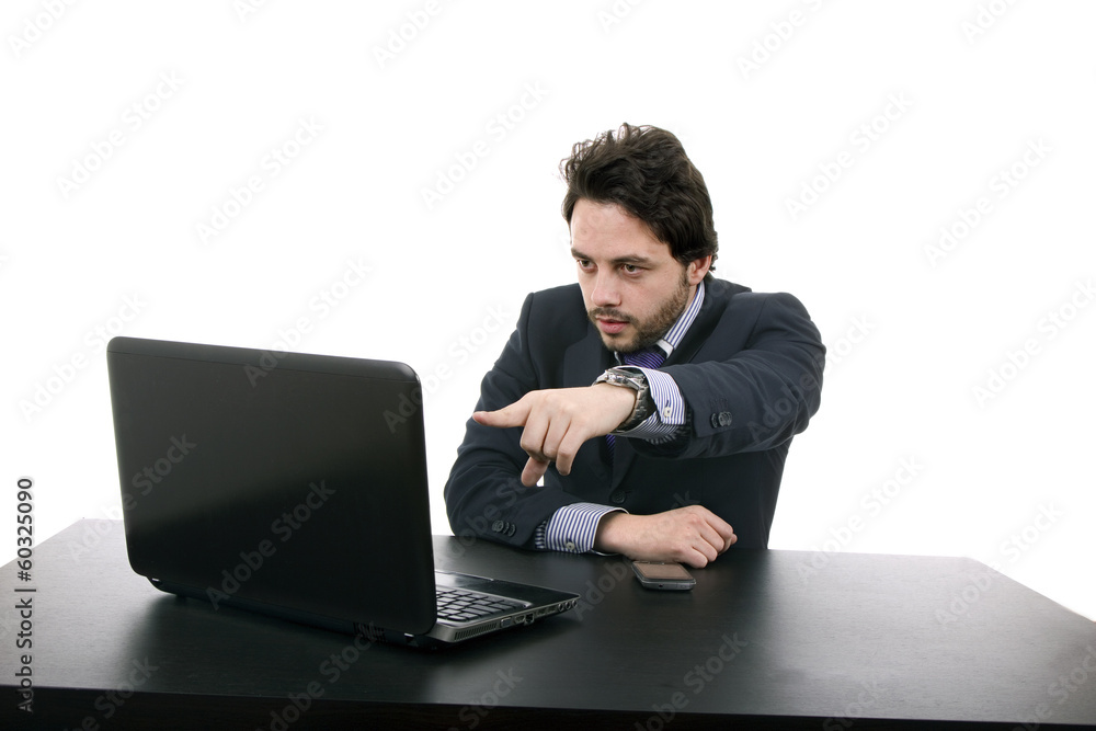 young business man working with is laptop young business man working with is laptop