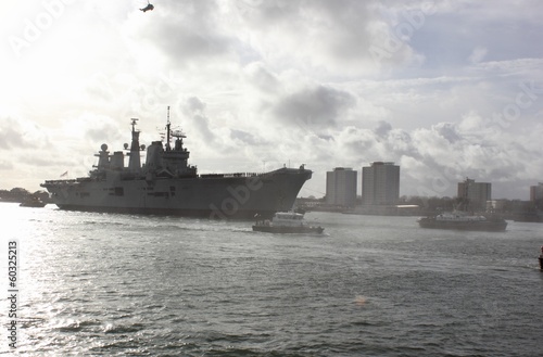 HMS Illustrious returns to portsmouth from the philipines