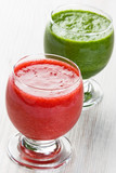 Strawberry and spinach smoothie juice