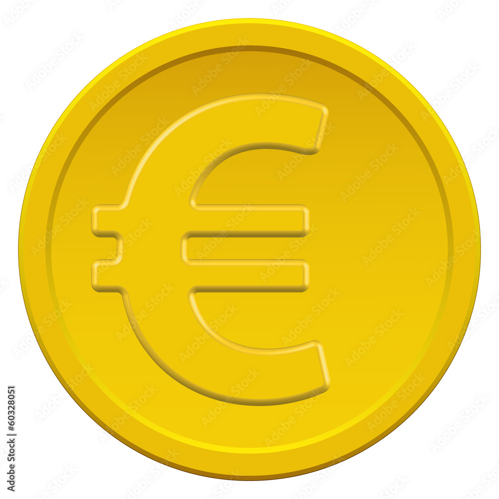 Obraz premium Gold euro coin