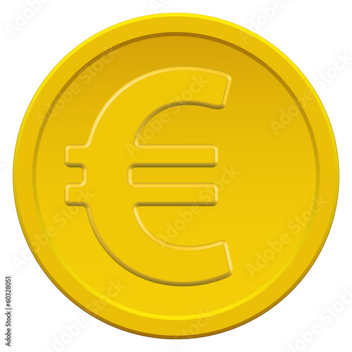 Gold euro coin