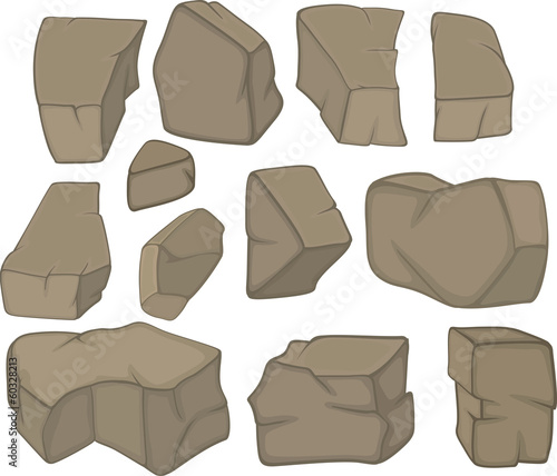 stones set cartoon