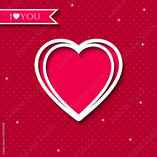 Valentine day background with heart symbol