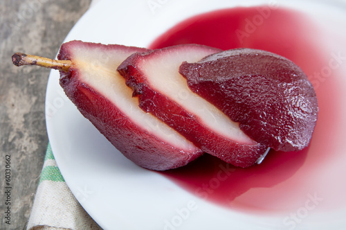 Obraz na plátně Pear in wine