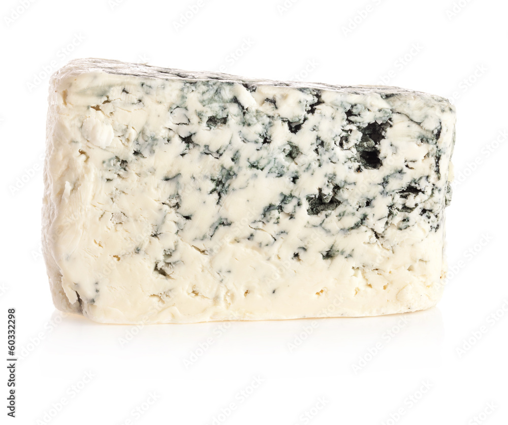 Delicious cheese on a white background