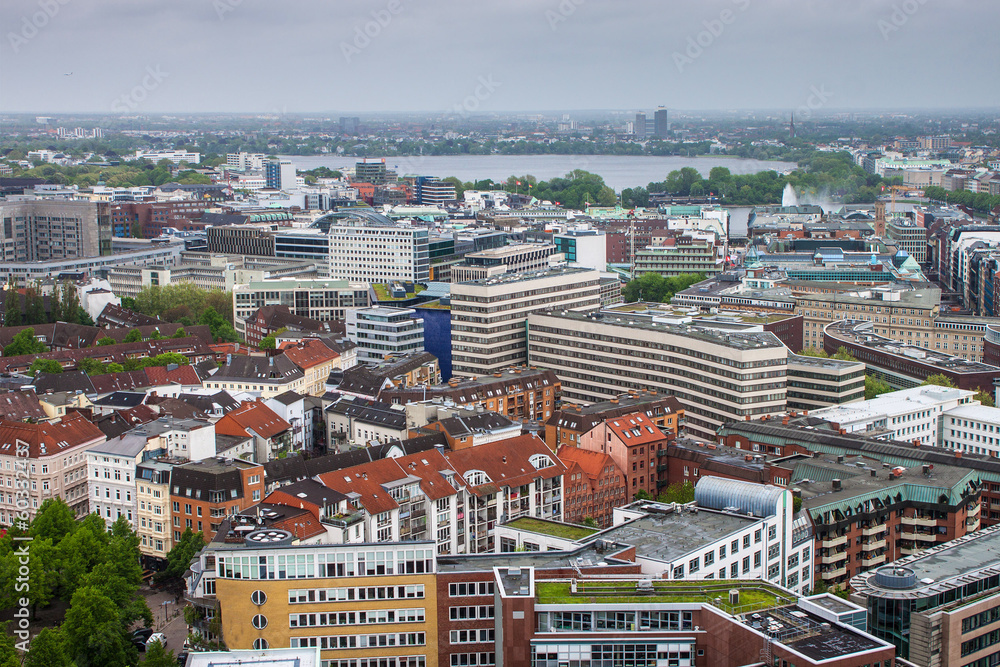 Aerial view of Hamburg, Germany
