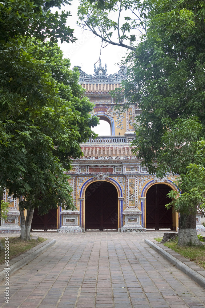 Fototapeta premium Complex of a Citadel in Hue, Vietnam. 