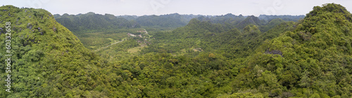 Panorama of Cat Ba National Park in Vietnam