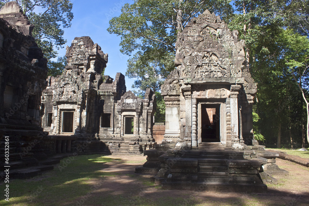 Ruins of ancient Angkor temples, Cambodia.
