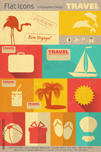 Flat Travel Icons Set