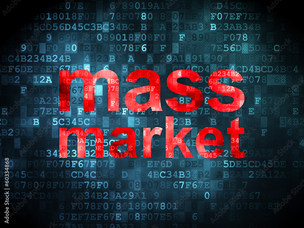 Fototapeta premium Marketing concept: Mass Market on digital background