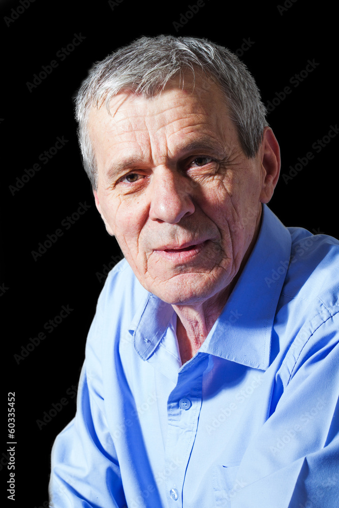 close-up portrait of cheerful mature man close-up portrait of cheerful mature man