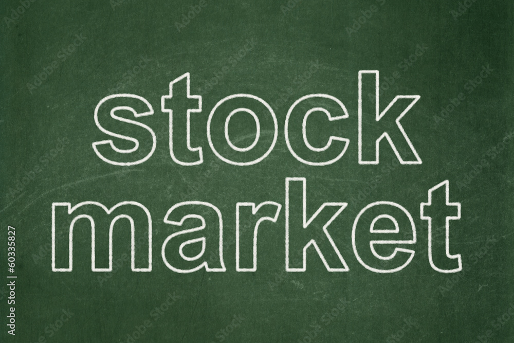 Business concept: Stock Market on chalkboard background Business concept: Stock Market on chalkboard background