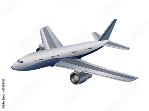 airplane on white background