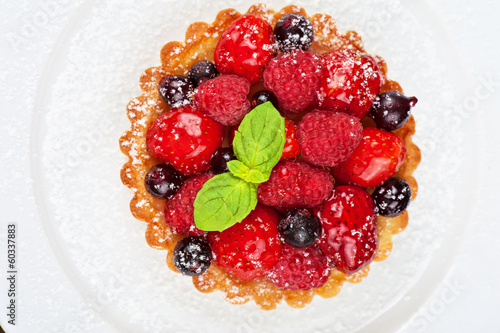 Cake with fresh berries
