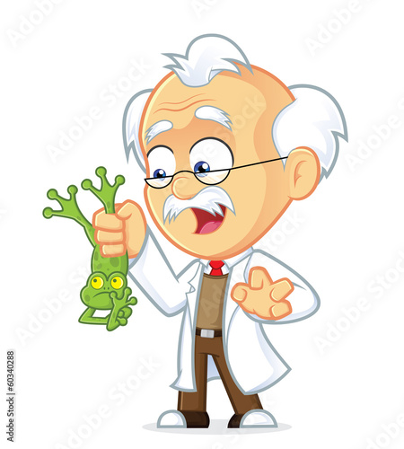 Professor Holding Frog