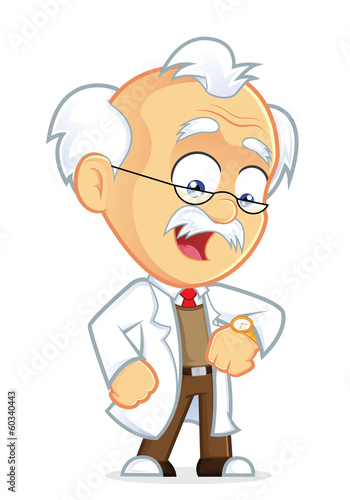 Professor Looking at His Watch