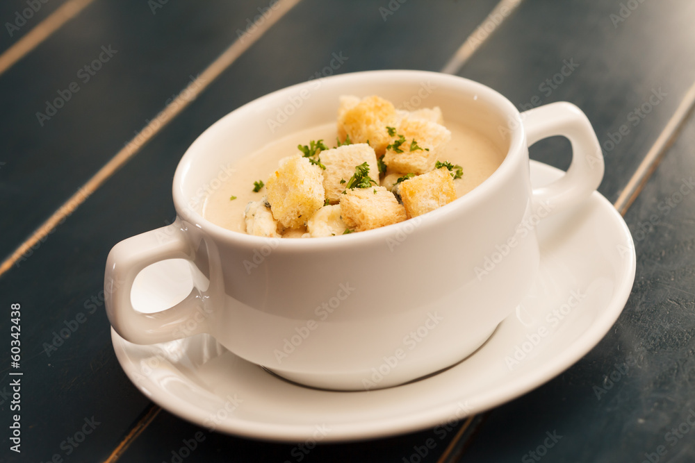 cream soup with croutons cream soup with croutons