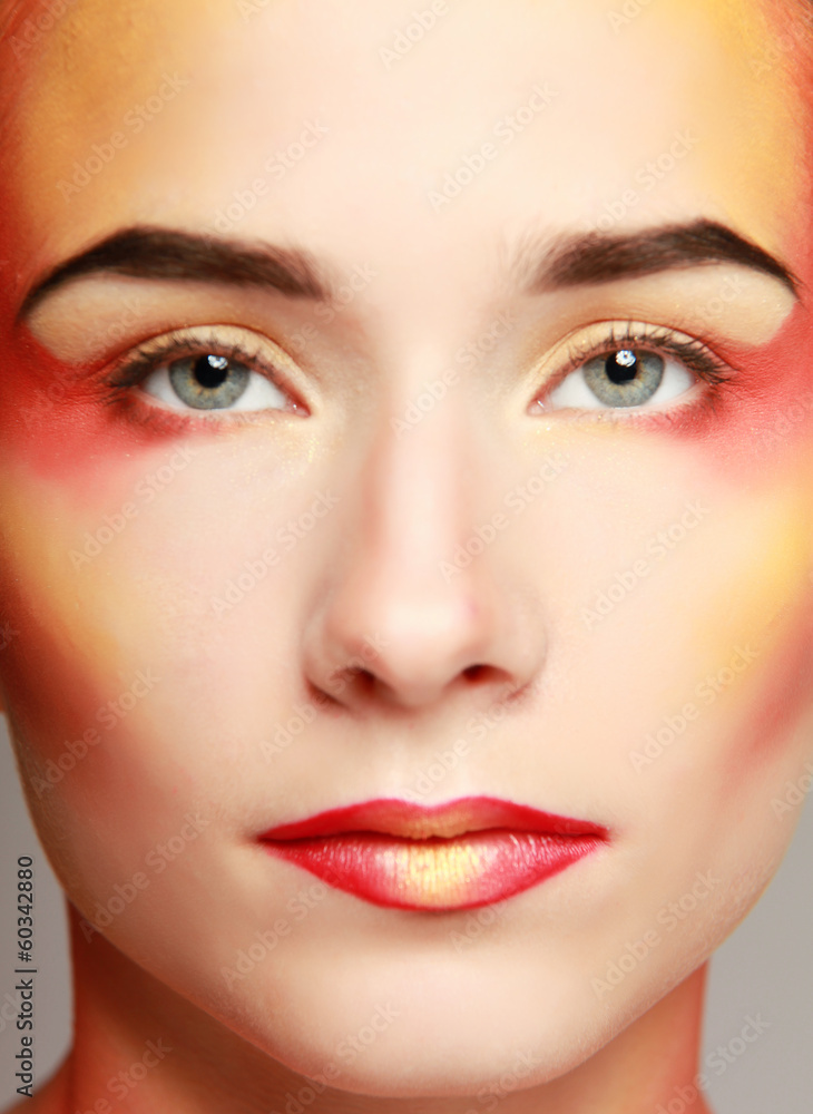 beautiful make up of bright lips beautiful make up of bright lips
