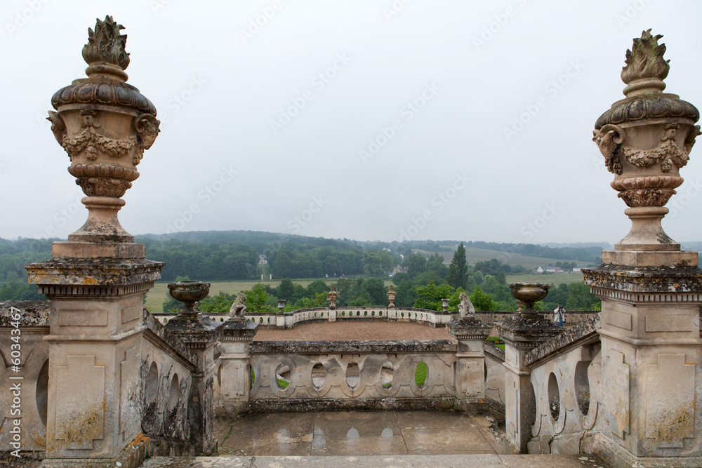 Fototapeta premium Garden and Castle of Valencay in Loire Valley in France